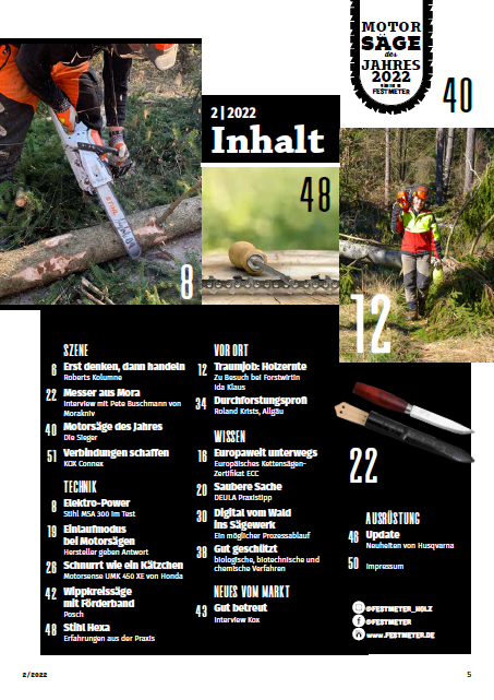 Festmeter, 2. Ausgabe 2022